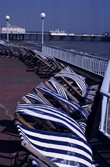 East Bourne Prints: Wind on the Promenade, Eastbourne, East Sussex, Sussex, England, United Kingdom, Europe