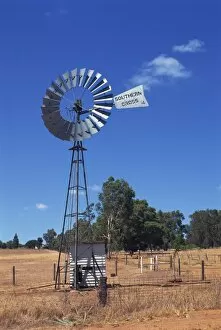Wind pump on a farm in the outback near Bindoon, Western Australia, Australia, Pacific