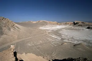 Valley Of The Moon Prints: Wind sculpted rock formations and salt deposits of the Valley of the Moon