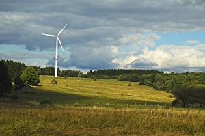 Wind Power Prints: Wind turbine, Westerwald, Rhineland-Palatinate, Germany, Europe