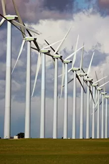 Images Dated 5th March 2009: Wind turbines, Albacete, Castilla-La Mancha, Spain, Europe