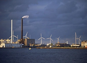 Electricity Prints: Wind turbines, Copenhagen, Denmark, Scandinavia, Europe