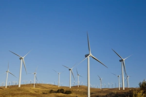 Wind Power Prints: Wind turbines just outside Mojave, California, United States of America, North America