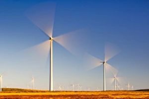 Spinning Prints: Wind turbines, Whitelee Wind Farm, East Renfrewshire, Scotland, United Kingdom, Europe
