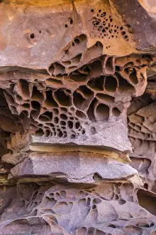 Kimberley Prints: Detail of wind and water erosion in the sandstone cliffs of the King George River