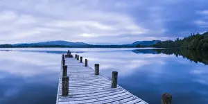 Windermere Jetty at sunrise, Lake District National Park, UNESCO World Heritage Site