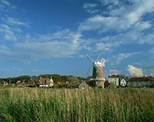 Norfolk Prints: Windmill at Cley-next-the-Sea, Norfolk, England, United Kingdom, Europe