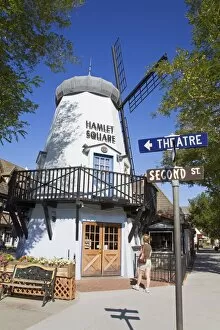 Images Dated 15th July 2009: Windmill in Hamlet Square, Solvang, Santa Barbara County, Central California