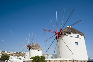 Cyclades Prints: Windmill, Mykonos Town, Chora, Mykonos, Cyclades, Greek Islands, Greece, Europe