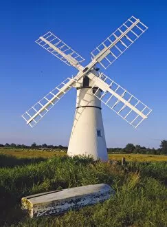Norfolk Broads Collection: Windmill on Thurne Broad, Norfolk, England