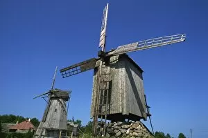 Wind Mill Collection: Windmills, Angla, Saaremaa Island, Estonia, Baltic States, Europe