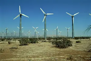 Electricity Prints: Windmills generating electricity near Palm Springs
