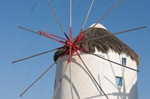 Images Dated 1st July 2010: Windmills, Mykonos Town, Chora, Mykonos, Cyclades, Greek Islands, Greece, Europe