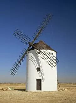Wind Mill Collection: One of the windmills above the village of Consuegra