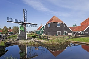 Windmills at Zaanse Schans, Zaandam, Noord Holland, Holland, Europe