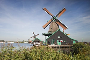 Windmills at Zaanse Schans, Zaandam, Noord Holland, Holland, Europe