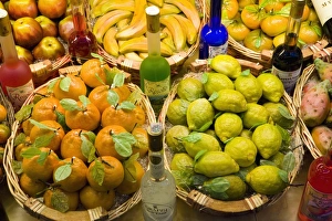 Images Dated 15th January 2000: Window display of traditional marzipan fruits and grappa