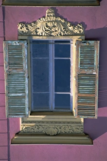 Plaster Work Prints: Window and shutters, Old Town, Nice, Cote d Azur, Alpes Maritimes, Provence