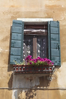 Shutters Prints: Window and shutters, Venice, Veneto, Italy, Europe