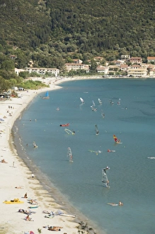 Images Dated 23rd January 2000: Windsurfing at Vasiliki beach