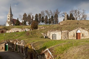 Brnensko Prints: Wine cellars at wine cellar Straz location below Church of St