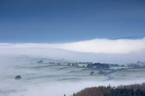 Eden Valley Prints: Winter mist, Eden Valley, Lower Pennines, Cumbria, England, United Kingdom, Europe