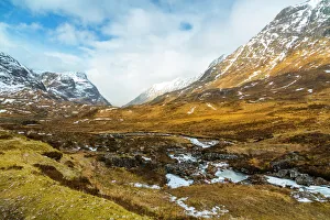 Storm Prints: Winter storm and the Glencoe Valley, Glencoe, Highland Region, Scotland, United Kingdom