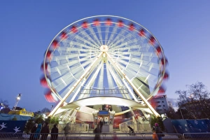Ferris Wheels Prints: Winter Wonderland Big Wheel, Civic Centre, Cardiff, Wales, United Kingdom, Europe