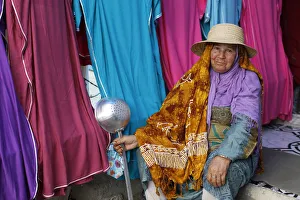 Tunisia Prints: Woman at Ben Guerdane border market, Tunisia, North Africa, Africa