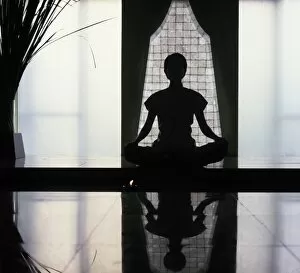 Contemplating Gallery: Woman meditating, Bangkok, Thailand, Southeast Asia, Asia