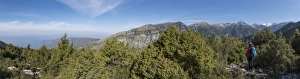 Contemplation Gallery: A woman trekking in the Taygetos mountains on the Mani Peninsula in the Peloponnese