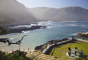 Woman in Tsitsikamma National Park, Storms River, Eastern Cape, South Africa, Africa