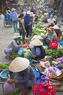 Selling Prints: Women selling vegetables at market
