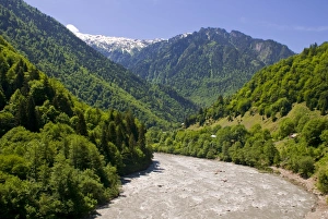 Svanetia Prints: Wonderful mountain scenery of Svanetia, Georgia, Caucasus, Central Asia, Asia