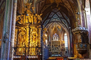 Upper Austria Prints: The wonderfully ornate interior of St