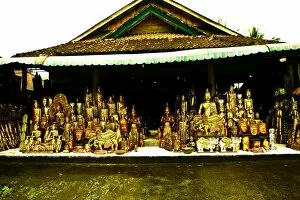 Woodcarving shop, Ubud, Bali, Indonesia, Southeast Asia, Asia
