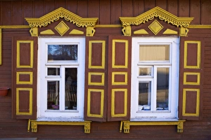 Shutter Prints: Wooden architecture, Irkutsk, Siberia, Russia, Eurasia