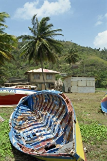 Tobago Prints: Wooden boat