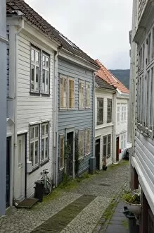 Images Dated 6th August 2010: Wooden buildings, Knosesmauet, Bergen, Hordaland, Norway, Scandinavia, Europe