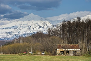 Hokkaido Prints: Wooden cabin in the the Daisetsuzan National Park, UNESCO World Heritage Site, Hokkaido