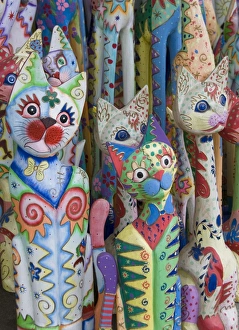 Bali Prints: Wooden crafts, Tampaksiring Village, Bali, Indonesia, Southeast Asia, Asia