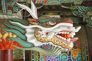 Seoul Prints: Wooden fish used for calling the congregation, Seoul, South Korea, Asia