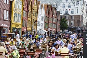 Chair Prints: The wooden Hanseatic merchants buildings of the Bryggen, an ancient fjordside wharf