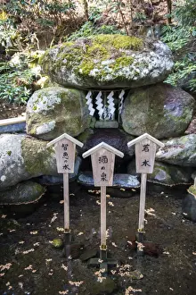 Nikko Prints: Wooden sign, Futarasan Shrine, UNESCO World Heritage Site, Nikko, Kanto, Japan, Asia