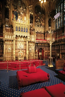Woolsack, House of Lords, Houses of Parliament, Westminster, London, England
