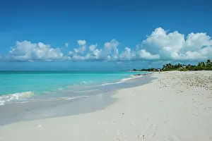 Deserted Prints: World famous white sand on Grace Bay beach, Providenciales, Turks and Caicos, Caribbean