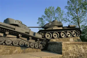 War Memorials Prints: World War II memorial of Nazi and Russian battle, Dukla Pass, Slovakia, Europe