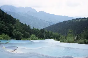 The worlds finest travertine dams, Huanglong (Yellow Dragon), UNESCO World Heritage Site