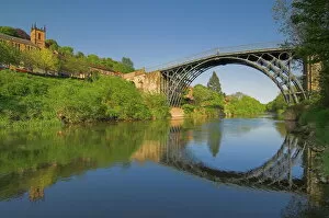 Shropshire Collection: The worlds first Ironbridge built by Abraham Darby over the River Severn at Ironbridge Gorge