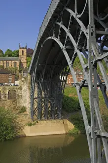 The worlds first Ironbridge built by Abraham Darby over the River Severn at Ironbridge Gorge
